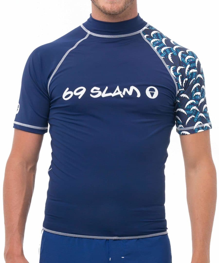 69 Slam Mens Long Sleeve Rash Vest - Gone Running