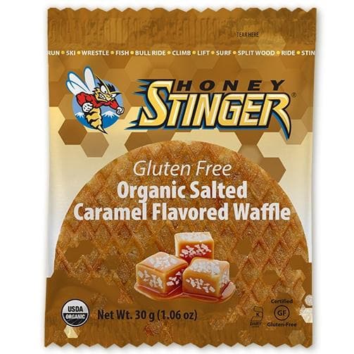 Honey Stinger Waffle - Salted Caramel Gluten Free, Sports Bar, Honey Stinger - Gone Running