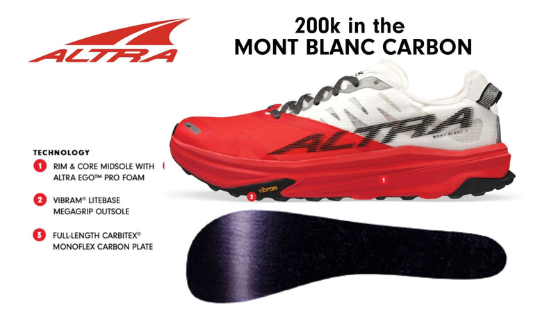 200k in the ALL-NEW ALTRA MONT BLANC CARBON