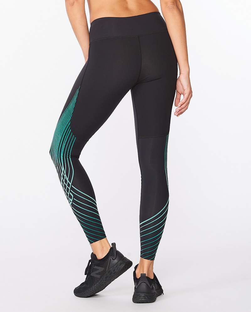 2XU Women's Motion Texture Mid-Rise Compression Tights - Gone Running