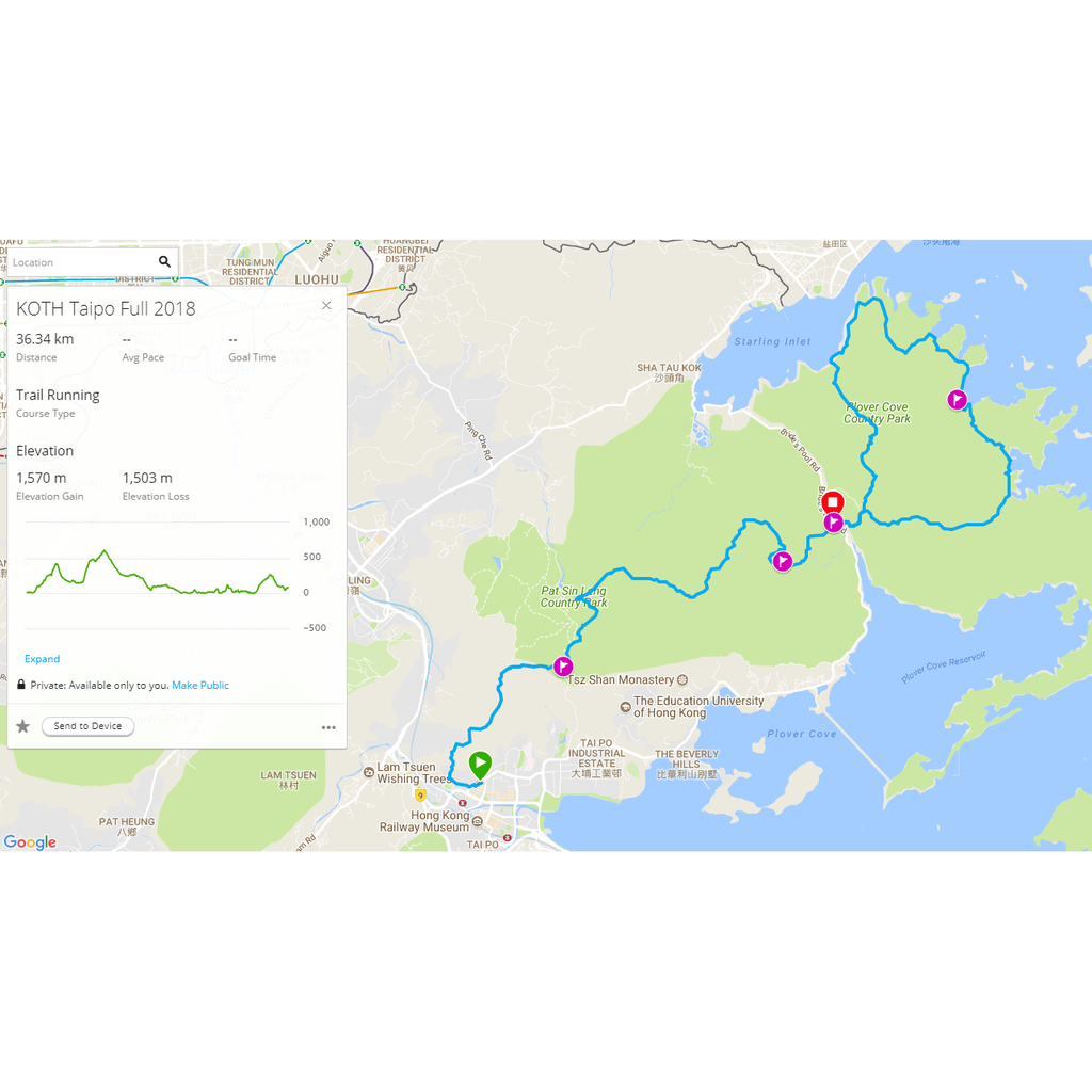 King of the Hills Taipo Full (2018 - with diversion), GPX file, Gone Running - Gone Running