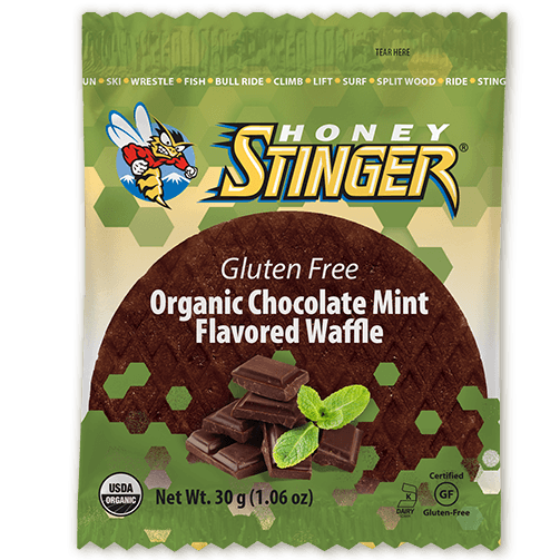 Honey Stinger Waffle - Mint Chocolate Gluten Free, Sports Bar, Honey Stinger - Gone Running
